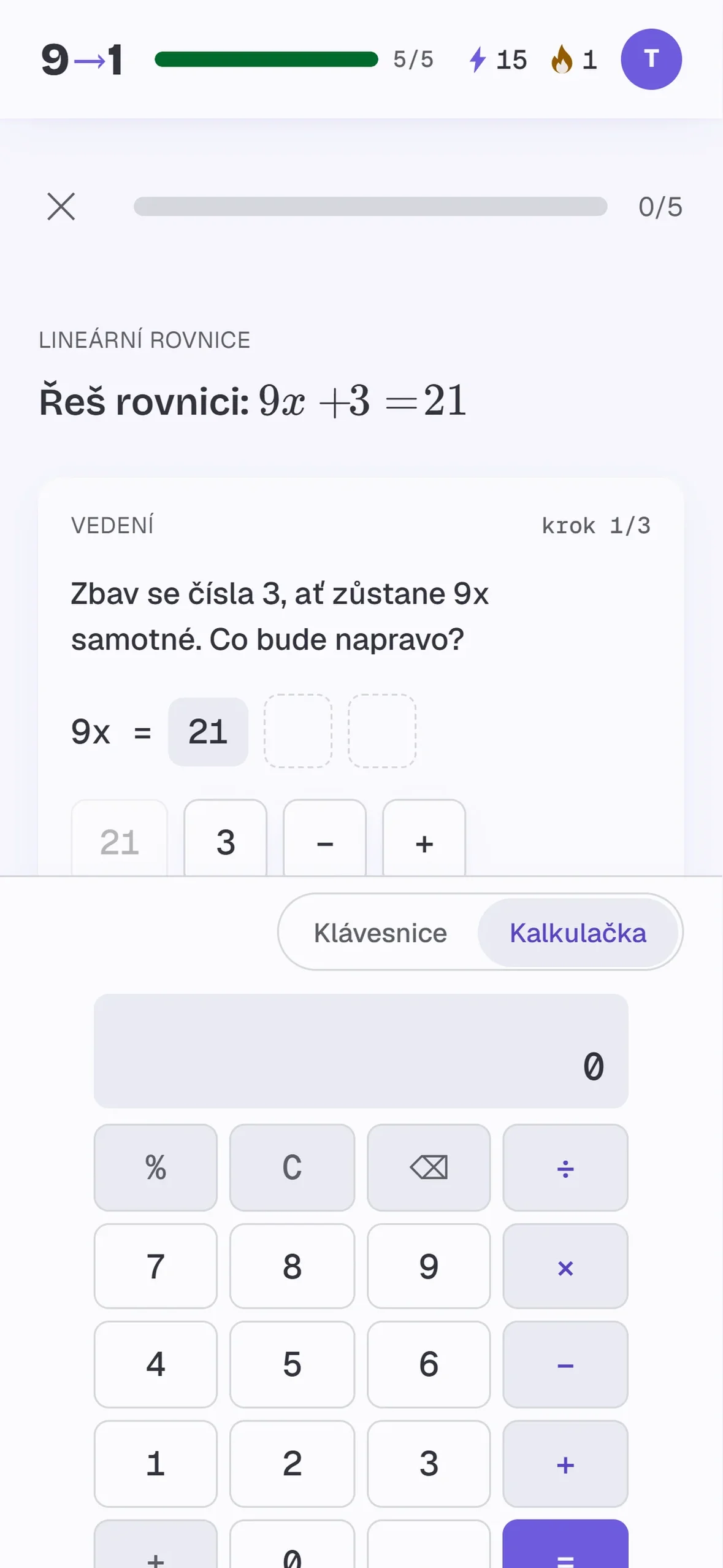 Úloha skládaná krok za krokem